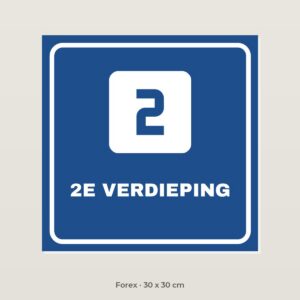 Bordje 2e verdieping - Forex 30 x 30 cm