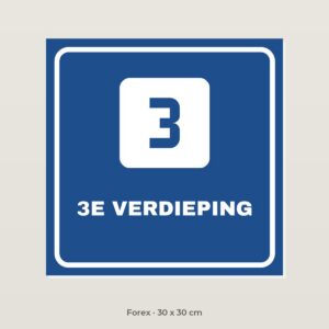 Bordje 3e verdieping - Forex 30 x 30 cm