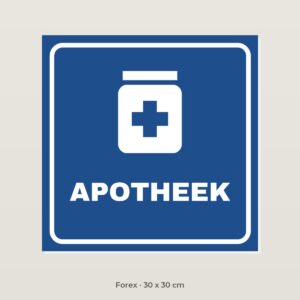 Bordje Apotheek - Forex 30 x 30 cm