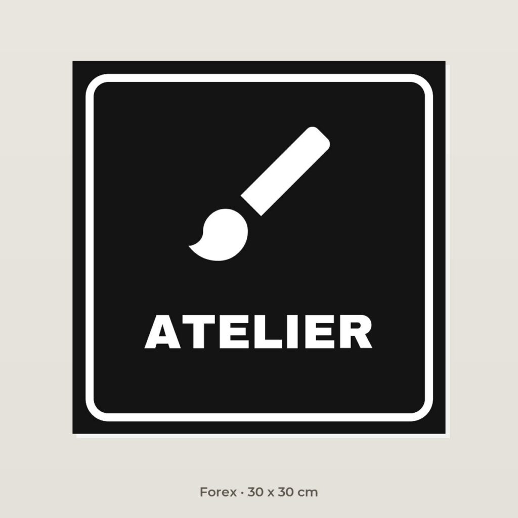 Deurbordje Atelier - Forex 30 x 30 cm