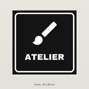 Deurbordje Atelier - Forex 30 x 30 cm