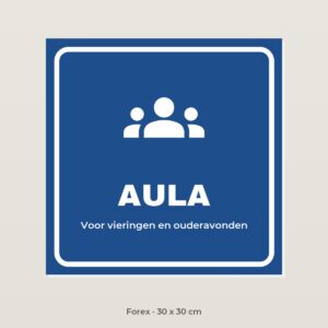 Deurbordje Aula - Forex 30 x 30 cm