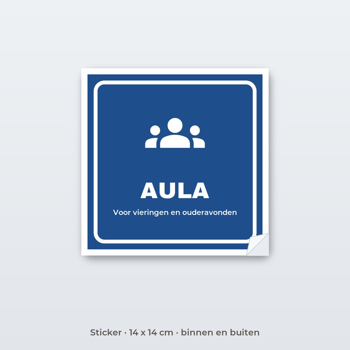 Deurbordje Aula - Sticker 14 x 14 cm