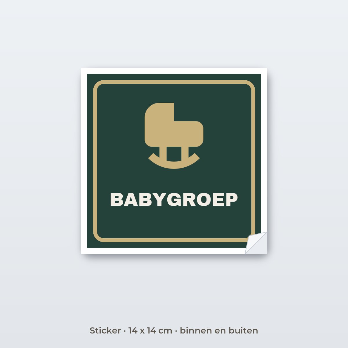 Deurbordje Babygroep - Sticker 14 x 14 cm