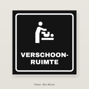 Deurbordje Verschoonruimte - Forex 30 x 30 cm
