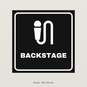 Deurbordje Backstage - Forex 30 x 30 cm
