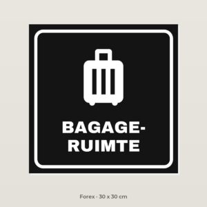 Deurbordje Bagageruimte - Forex 30 x 30 cm
