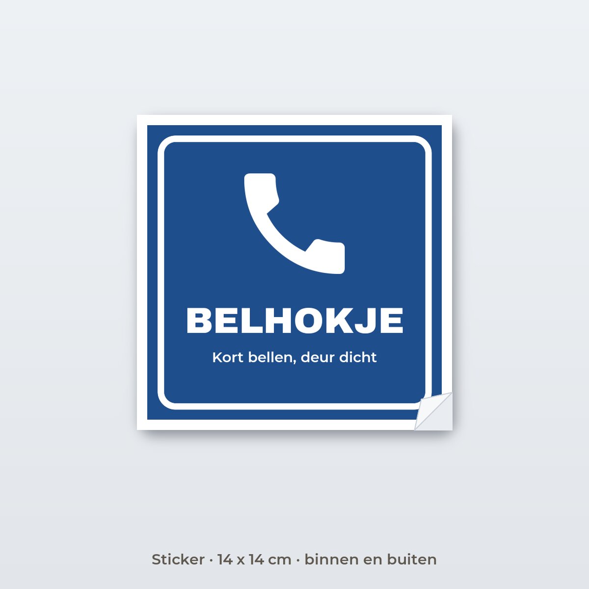 Bordje Belhokje - Sticker 14 x 14 cm