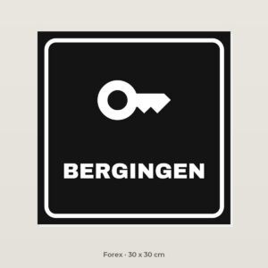 Deurbordje Bergingen - Forex 30 x 30 cm