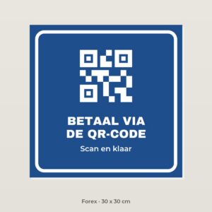 Bordje Betalen via betaalverzoek - Forex 30 x 30 cm