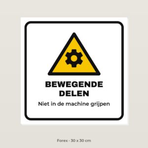 Bordje Bewegende delen - Forex 30 x 30 cm