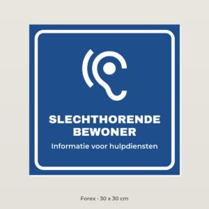 Bordje Slechthorende bewoner - Forex 30 x 30 cm