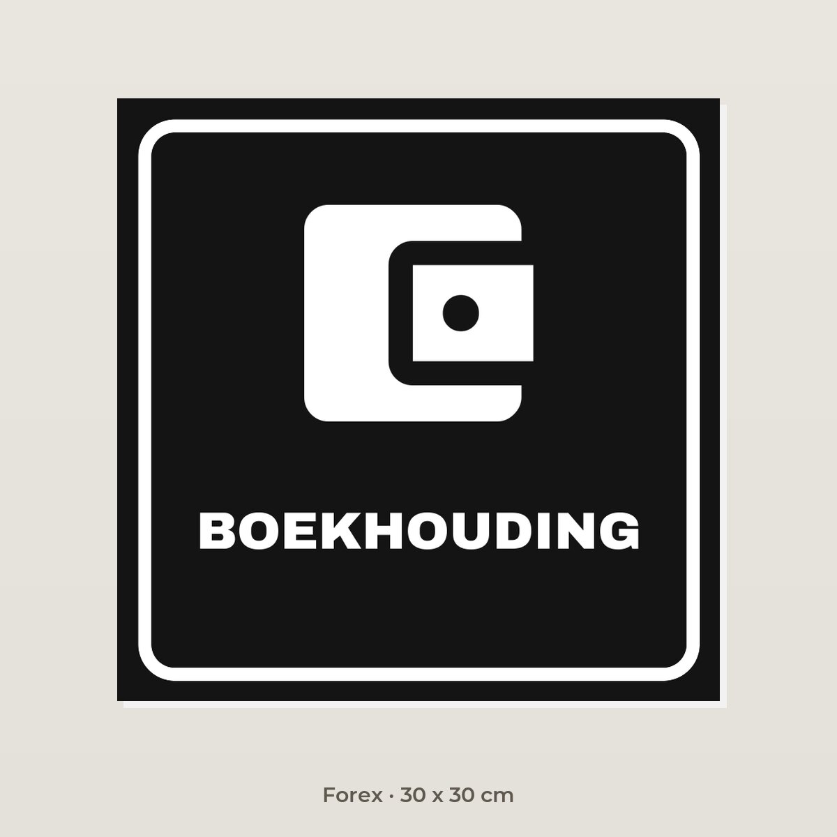Deurbordje Boekhouding - Forex 30 x 30 cm