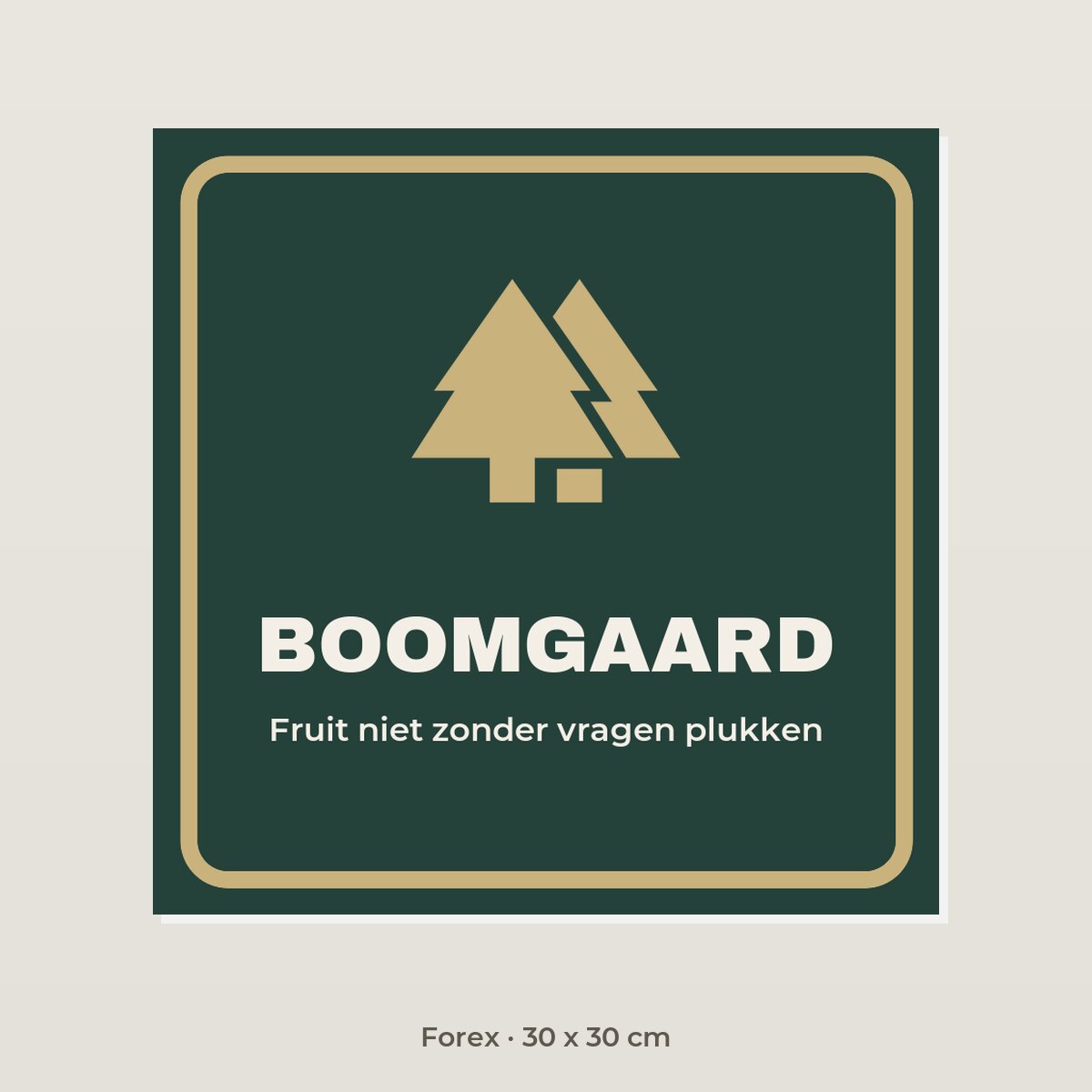Bordje Boomgaard - Forex 30 x 30 cm