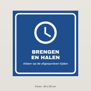 Bordje Brengen en halen hondenpension - Forex 30 x 30 cm