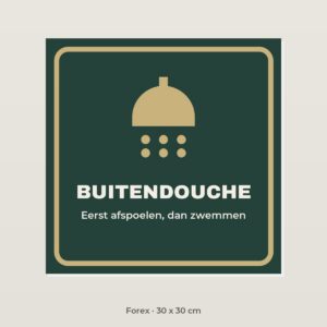 Bordje Buitendouche - Forex 30 x 30 cm