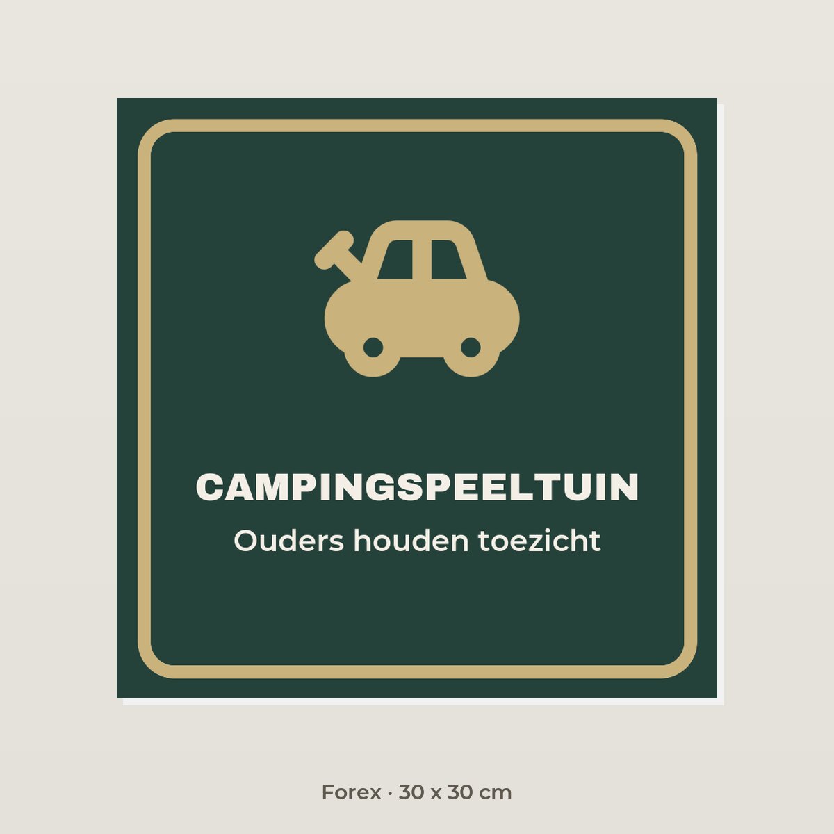 Bordje Campingspeeltuin - Forex 30 x 30 cm