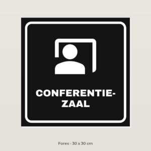 Deurbordje Conferentiezaal - Forex 30 x 30 cm