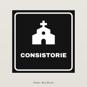 Deurbordje Consistorie - Forex 30 x 30 cm