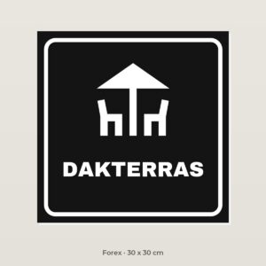 Deurbordje Dakterras - Forex 30 x 30 cm