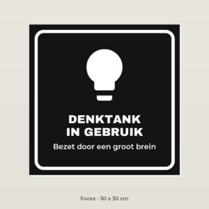 Bordje Denktank wc - Forex 30 x 30 cm