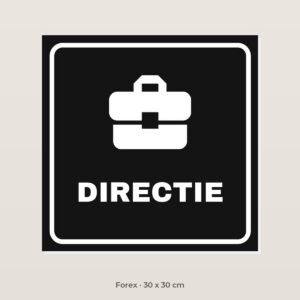 Deurbordje Directie - Forex 30 x 30 cm