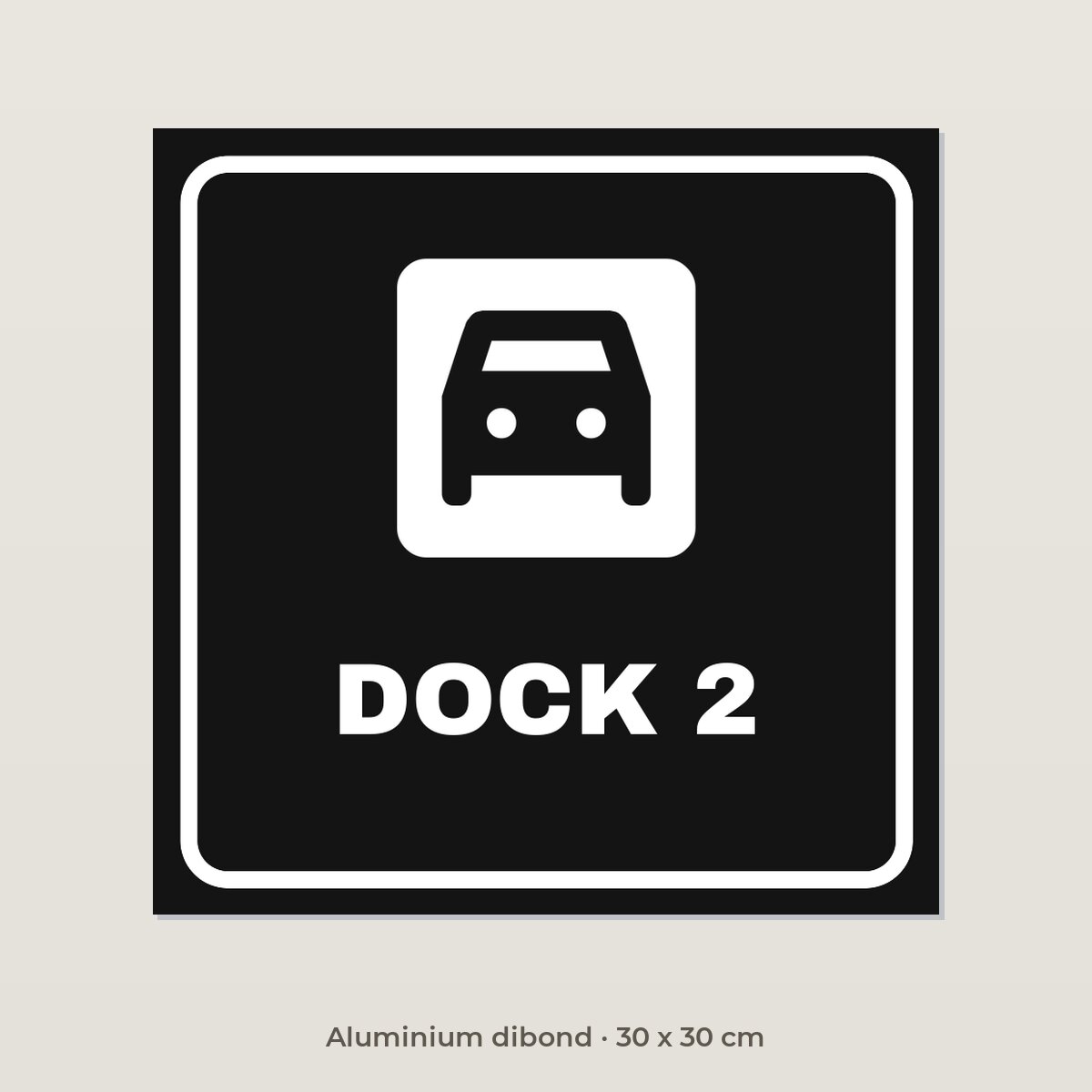 Bordje Dock 2 - Aluminium dibond 30 x 30 cm