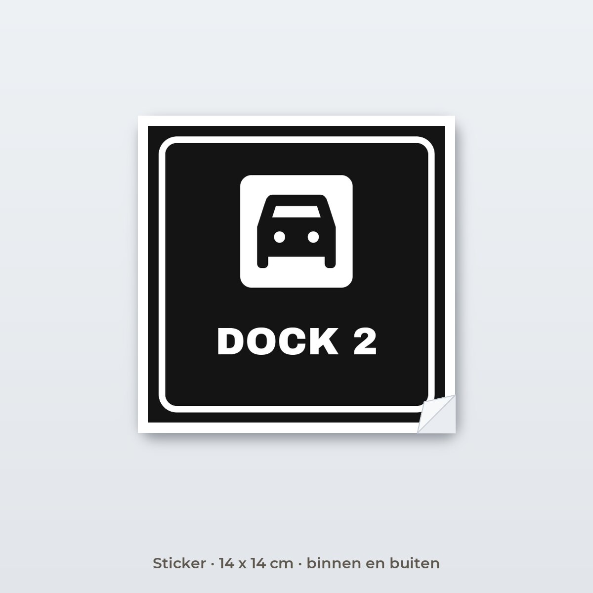 Bordje Dock 2 - Sticker 14 x 14 cm