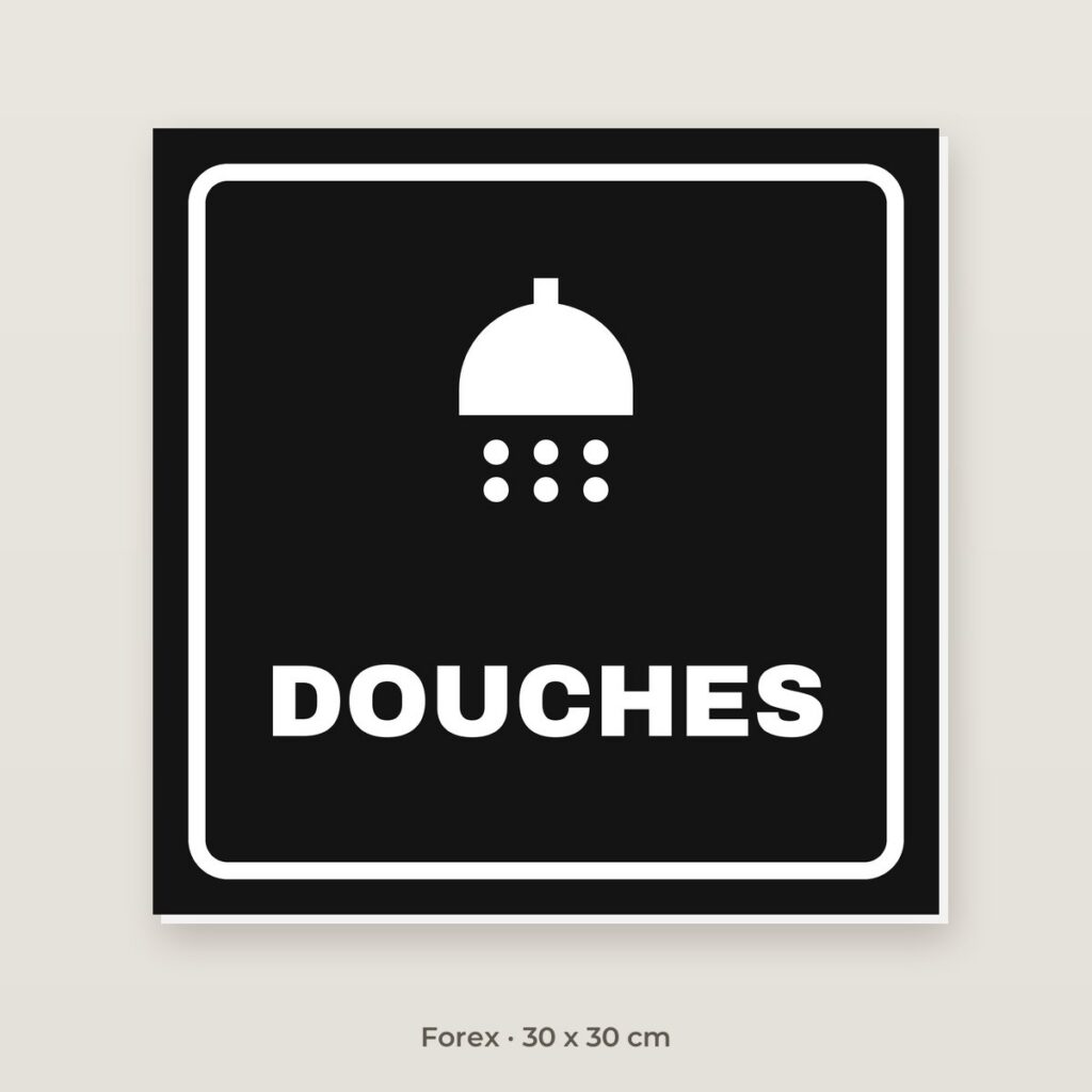 Deurbordje Douches - Forex 30 x 30 cm