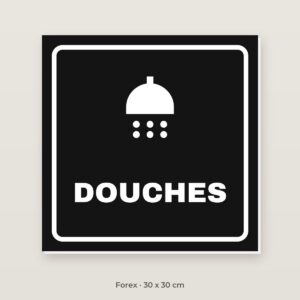 Deurbordje Douches - Forex 30 x 30 cm