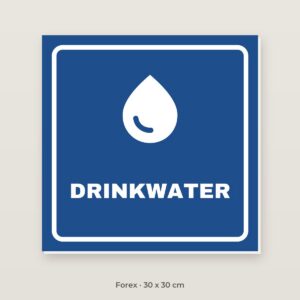 Bordje Drinkwater - Forex 30 x 30 cm