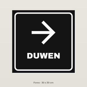 Deurbordje Duwen - Forex 30 x 30 cm