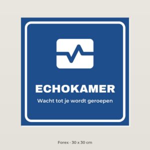 Deurbordje Echokamer - Forex 30 x 30 cm