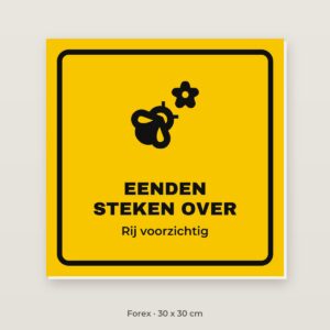 Bordje Eenden steken over - Forex 30 x 30 cm