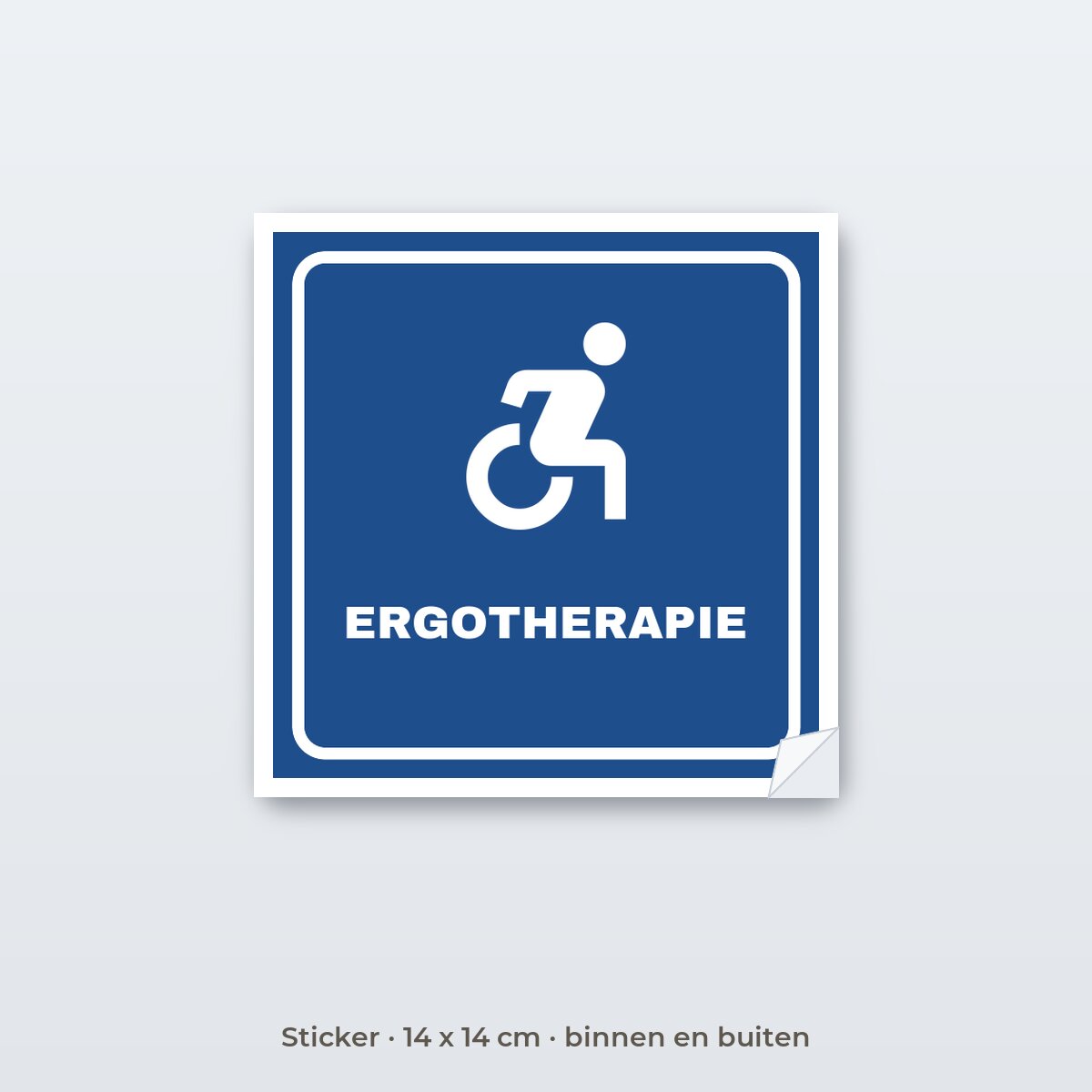Bordje Ergotherapie - Sticker 14 x 14 cm