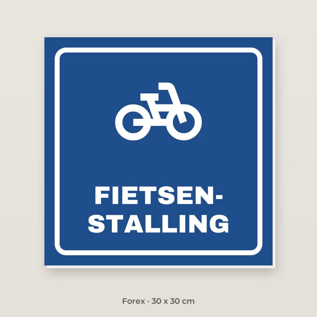 Bordje Fietsenstalling - Forex 30 x 30 cm