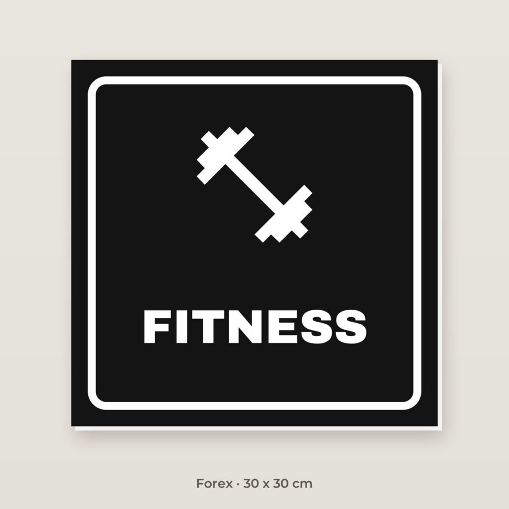 Deurbordje Fitness - Forex 30 x 30 cm