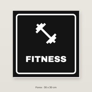 Deurbordje Fitness - Forex 30 x 30 cm