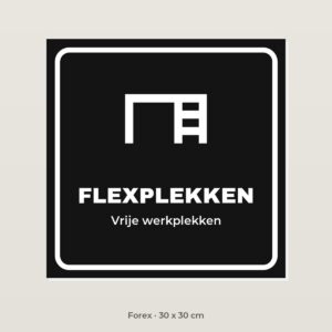 Deurbordje Flexplekken - Forex 30 x 30 cm