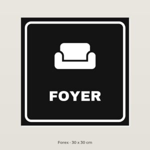 Deurbordje Foyer - Forex 30 x 30 cm