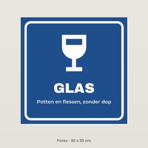 Bordje Glas - Forex 30 x 30 cm