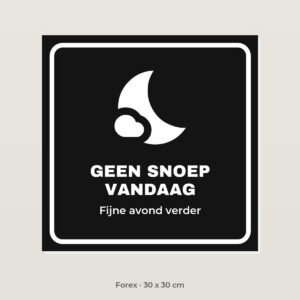 Bordje Geen Halloween hier - Forex 30 x 30 cm