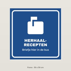 Bordje Herhaalrecepten - Forex 30 x 30 cm