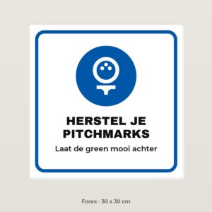 Bordje Herstel je pitchmarks - Forex 30 x 30 cm