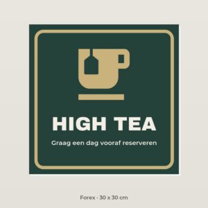 Bordje High tea - Forex 30 x 30 cm