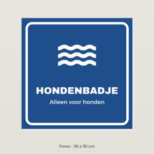 Bordje Hondenbadje - Forex 30 x 30 cm