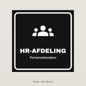 Deurbordje HR-afdeling - Forex 30 x 30 cm