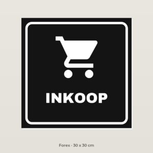 Deurbordje Inkoop - Forex 30 x 30 cm