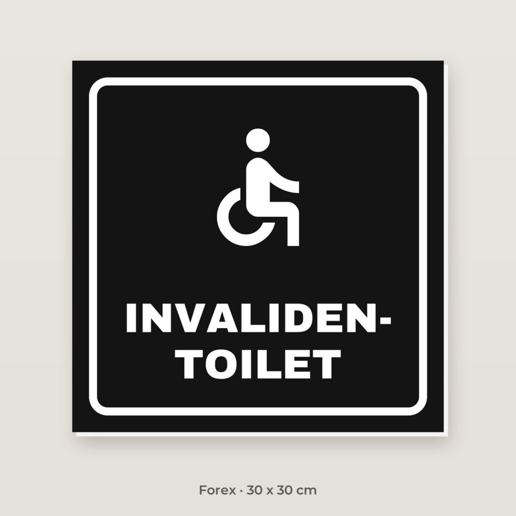 Deurbordje Invalidentoilet - Forex 30 x 30 cm