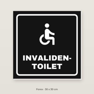 Deurbordje Invalidentoilet - Forex 30 x 30 cm